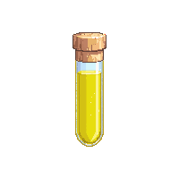 small yellow vial tube cork tiny concentrated
