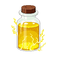 speed potion yellow lightning fast streaks bottle
