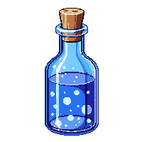 tall crystalline potion bottle faceted glass prismatic