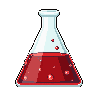 triangular flask red potion pointed top unusual