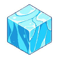 block ice frozen crackable blue