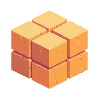 block orange hexagon puzzle piece