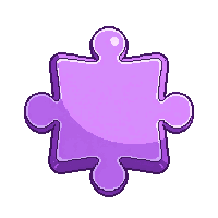 block purple star shaped puzzle piece