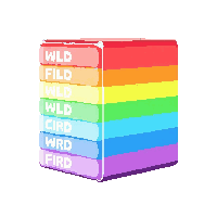 block striped wild card rainbow