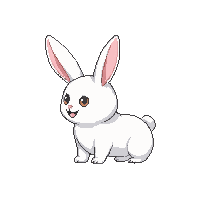 casual bunny character round cute ears