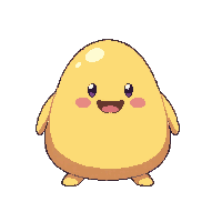 casual character happy round blob smile