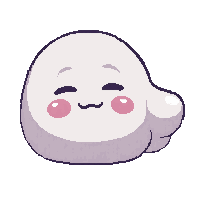 casual character sleepy blob droopy eyes