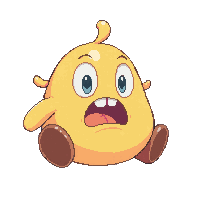 casual character surprised blob wide eyes