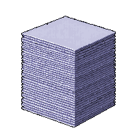 deck pile stacked cards side view