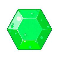 gem green emerald hexagonal bright match3