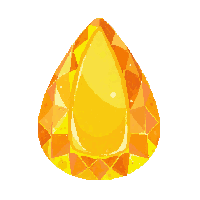 gem orange citrine teardrop warm glow