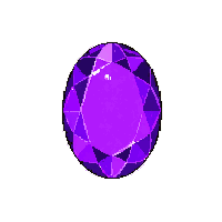 gem purple amethyst oval glowing match3