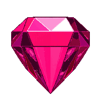 gem red ruby faceted shiny match3