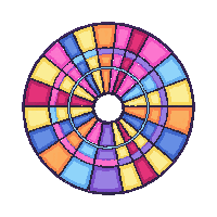 spinner arrow colorful wheel center