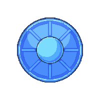 token round blue player piece