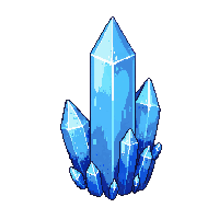 crystal cluster blue sapphire tall pointed sharp