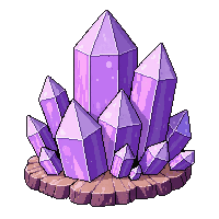 crystal cluster purple amethyst jagged growing