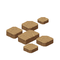 flat stepping stone brown natural rough edges