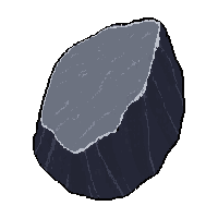 flint stone dark gray sharp knapped edge