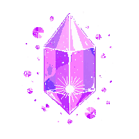 floating crystal hovering purple magical spinning