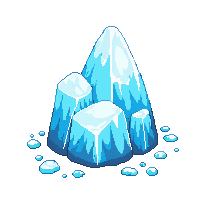 frozen rock ice blue encased frost cold