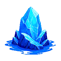 glowing rock blue magical luminous enchanted
