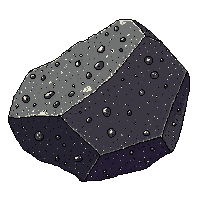 iron ore rock gray metallic flecks heavy