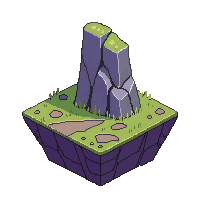 large boulder flat top platform natural table