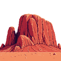 large boulder red massive sandstone desert warm