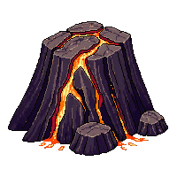 lava rock orange red hot glowing molten cracks