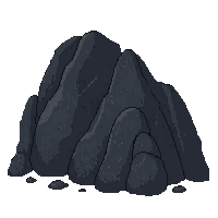 medium dark rock basalt smooth dense heavy