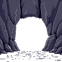 medium hollow rock cave opening hole dark