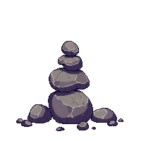 medium stacked rocks three balanced cairn natural