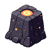 meteor rock dark charred fallen space iron