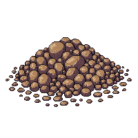 pile brown pebbles small cluster river bed