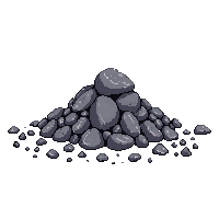 pile gray pebbles small cluster scattered