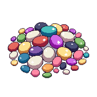 pile mixed pebbles colorful assorted small