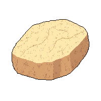 sand stone chunk tan rough crumbly dry