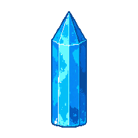 single crystal point blue tall sharp sapphire
