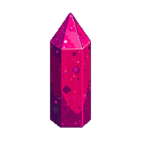 single crystal point red tall sharp ruby