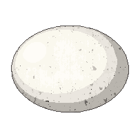 small white pebble smooth polished marble round