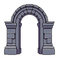 stone archway curved gray classical entrance