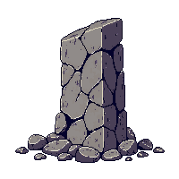 stone pillar broken crumbled ruins ancient gray