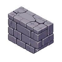 stone wall section gray stacked dry fitted