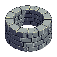 stone well ring circular gray stacked blocks