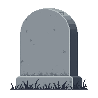 tombstone gray rounded top simple grave marker