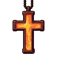 cross holy amulet fire enchanted molten