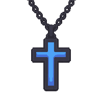 cross holy amulet rare blue tier