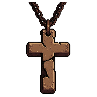 cross holy amulet rusted broken