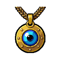 eye of protection amulet gold trimmed royal